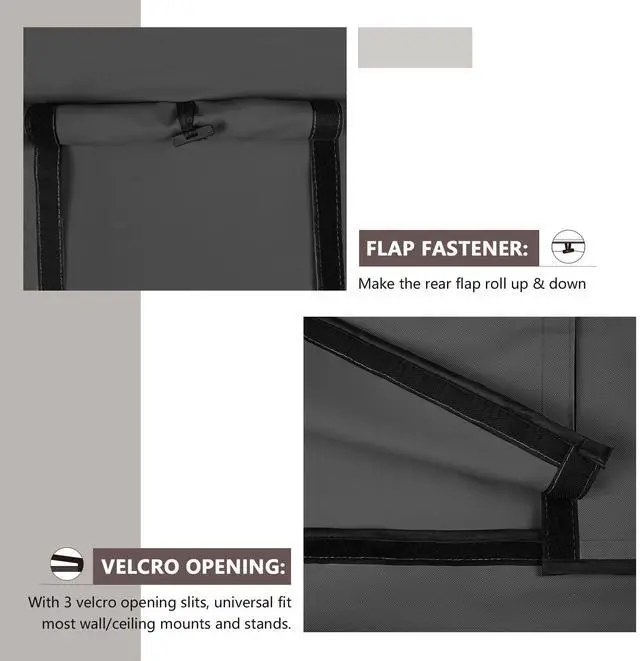 Alt view image 5 of 5 - ULTCOVER Waterproof Outdoor TV Cover for 55-59 inch Outside Flat Screen Televisions with Mounts and Stands, Black