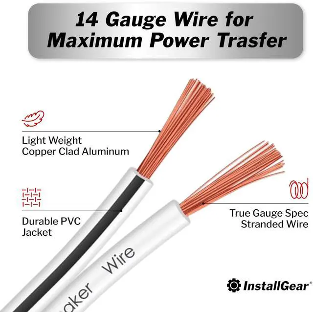 Alt view image 2 of 5 - InstallGear 14 Gauge AWG Speaker Wire Cable - White (500ft) - Outdoor, Automotive, Marine