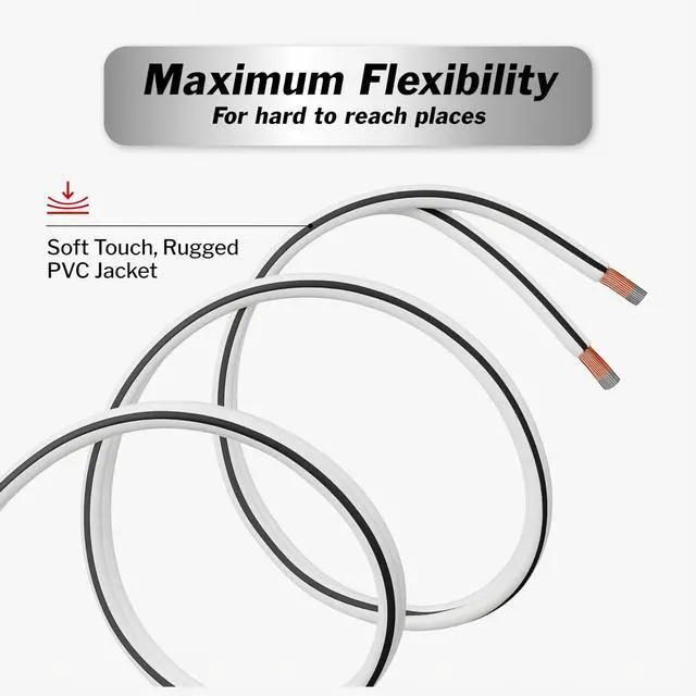 Alt view image 5 of 5 - InstallGear 14 Gauge AWG Speaker Wire Cable - White (500ft) - Outdoor, Automotive, Marine