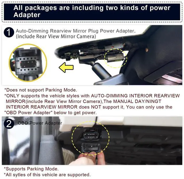 Alt view image 3 of 5 - mangoal 4K Front & 2K Rear 2 Channel HDR Dash Cam, Dual STARVIS 2 IMX678 IMX675, for Cadillac Escalade/Escalade ESV 2015-2020(Model B), 5GHz WiFi, GPS, 128GB Card
