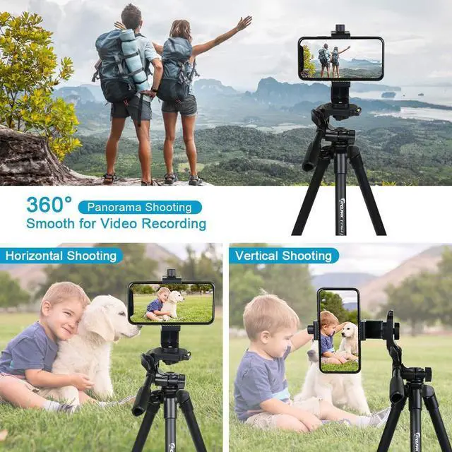 Alt view image 2 of 5 - Endurax Camera Tripod (No Quick Release Plate-Black)