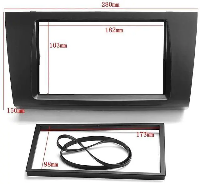 Alt view image 5 of 5 - Radio Stereo Panel for Suzuki Swift 2005-2010 2 Din Car Radio Frame Fascia Panel DVD Stereo CD Panel Dash Mount Refit Installation Trim Kit Frame Black
