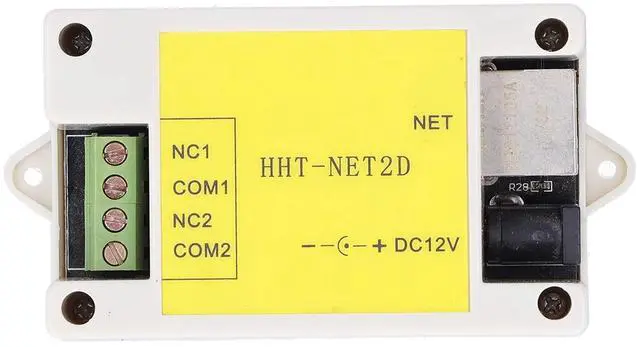 Main image of Upgraded IP Network Relay Module 2 Channel Internet Watchdog Remote Control DC12V NET2D -40 to +85 Degrees