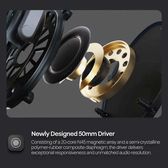 Alt view image 4 of 5 - Linsoul THIEAUDIO Cypher Flagship 20-Core N45 Dynamic Driver Headphones, Open-Back, Neutral Reference Tuning, Aerospace-Grade Aluminum Components for Gamers & Audiophiles Studio Professionals