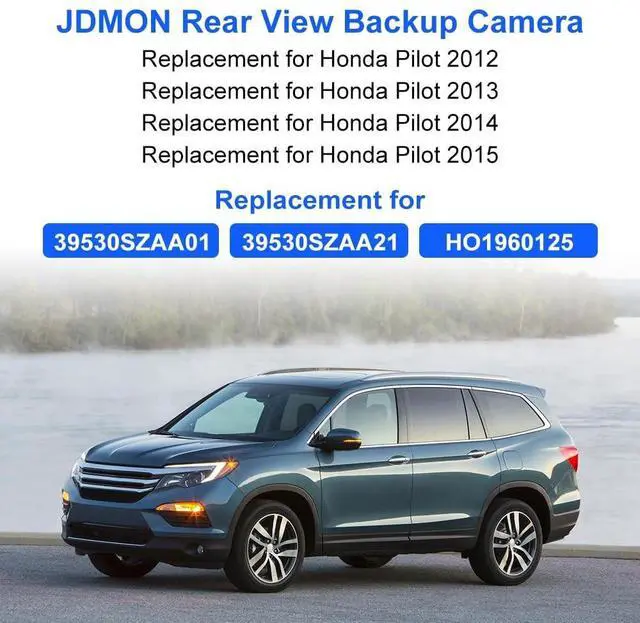 Alt view image 2 of 5 - JDMON Backup Camera Replacement for Honda Pilot 2012 2013 2014 2015 Reverse Rear Park Assist Camera Replacement for 39530SZAA01 39530SZAA21 HO1960125