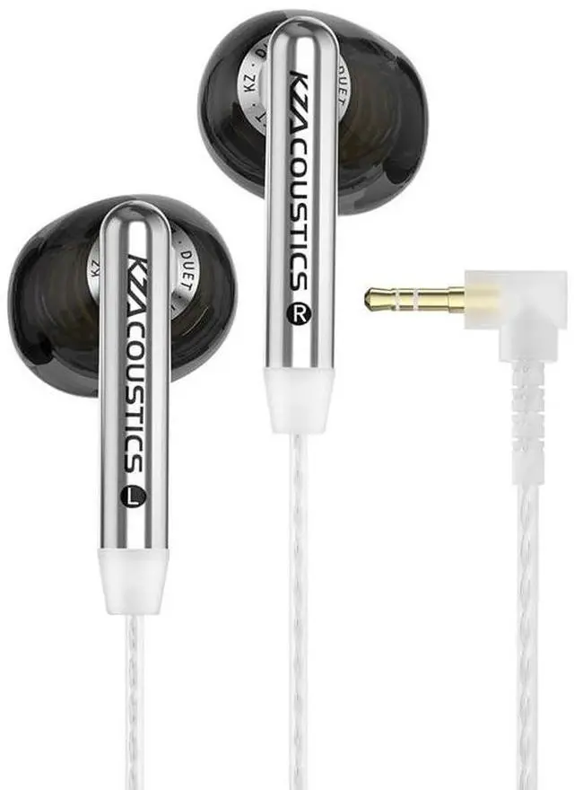Main image of HIFIXAUDIO KZ Duet in Ear Monitor, Dual Driver (10mm + 8mm) iems Earbuds with Mic for with Crystal Clear Sound, HiFi Deep Bass Noise Isolating Earphone for Game Music (Without Mic, Black)