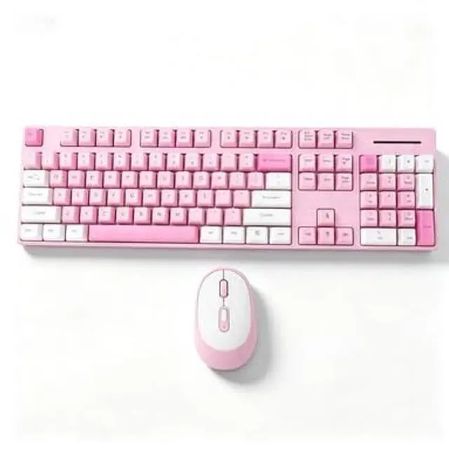 Main image of SENECESLI Wireless Keyboard and Mouse Combination, 2.4G Ergonomic Keyboard for Typing, Unique and Mouse Combination with Clear Characters, Intelligent Sleep Mode (Type 1)
