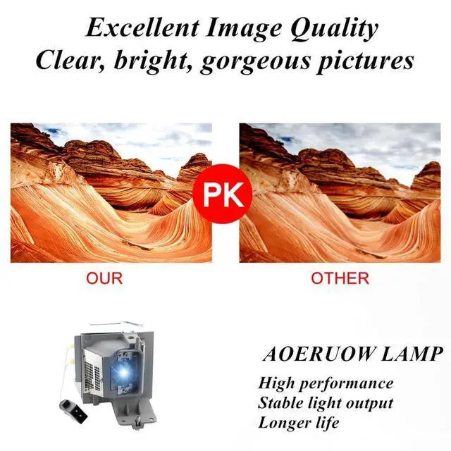 Alt view image 4 of 5 - AOERUOW BL-FU260C / BL-FP260C / NP35LP Replacement Lamp with Housing for OPTOMA DH400,DH401,DU400,EH416,EH416e,W416,WU416,X416,W402,X402 for NEC NP-V302H,NP-V332W,NP-V332X,NP-V332XJD,NP-V332WJD