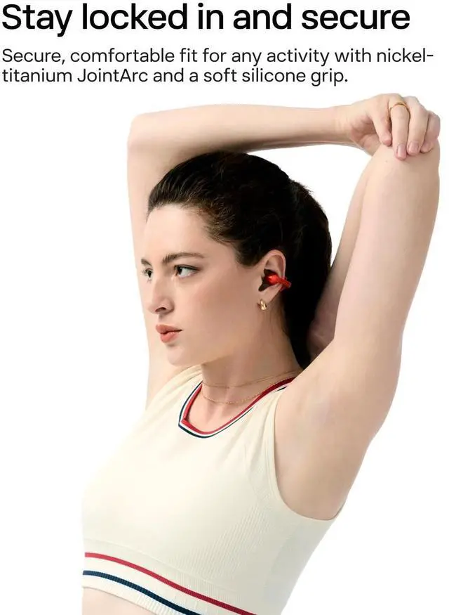 Alt view image 3 of 5 - SHOKZ OpenDots ONE-Open-Ear Headphones, Clip-On Earbuds-Wireless Bluetooth Earbuds with Microphone-Secure, Lightweight, Comfort-Premium Dolby Audio-Water Resistant-Fast Charging-Up to 40 hrs Pl