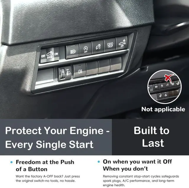 Alt view image 2 of 5 - Auovo Start Stop Eliminator for Toyota Tundra 2022-2025 2026 Highlander 2020-2025 GR Corolla IMT 2023-2025 2026 A-Off Disable/Canceller/Delete Auto Start Stop Function