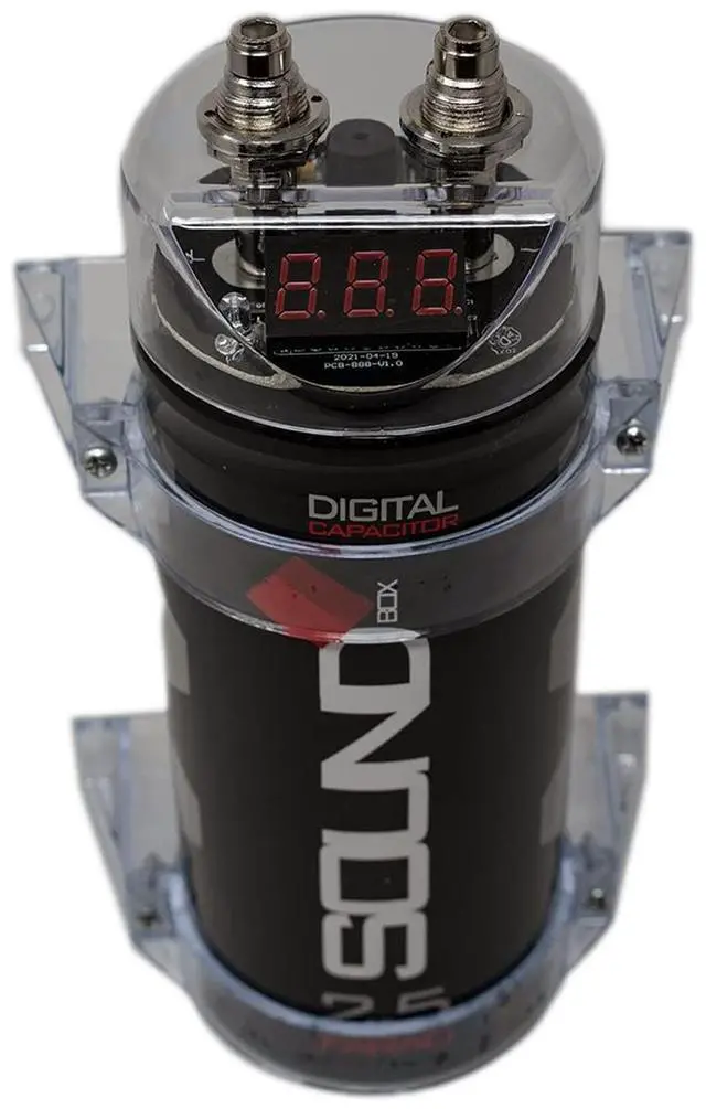 Alt view image 4 of 4 - SoundBox SCAP2D, 2.5 Farad Digital Capacitor for Car Audio - 2500 Watts