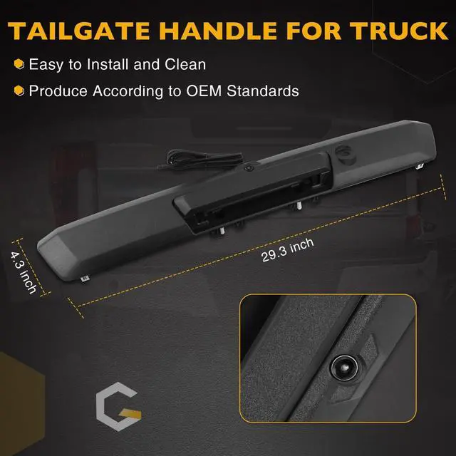 Alt view image 3 of 5 - Tailgate Handle with Rear View Backup Camera, 170 Wide-Angle Rear Camera Compatible with 2017-2022 Ford F250 F350 F450 Super Duty, Without Release Button, Replaces#HC3Z-9943400-NA