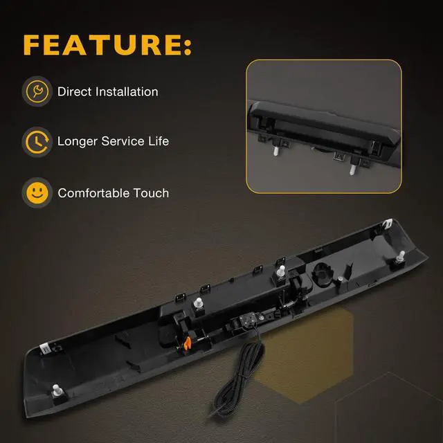 Alt view image 2 of 5 - Tailgate Handle with Rear View Backup Camera, 170 Wide-Angle Rear Camera Compatible with 2017-2022 Ford F250 F350 F450 Super Duty, Without Release Button, Replaces#HC3Z-9943400-NA