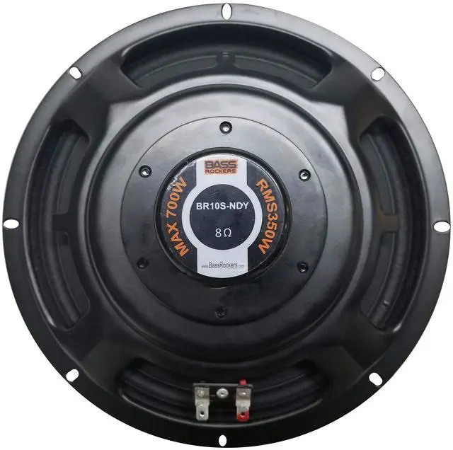 Alt view image 2 of 4 - Bass Rockers - Neodymium Midrange Speaker ^^ 8 Ohms, BR10S-NDY 10" Slim, CCAW 1.5" High Performance Voice Coil - Perfect for Cars, Trucks, Subwoofer Enclosures, Home, Offices, Institutes & Events