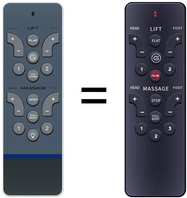 Main image of FQOUG Replacement Remote Control for Serta Motion Select Adjustable Bed (Old Remote Must Match Picture on Right, New Version Shown Left)