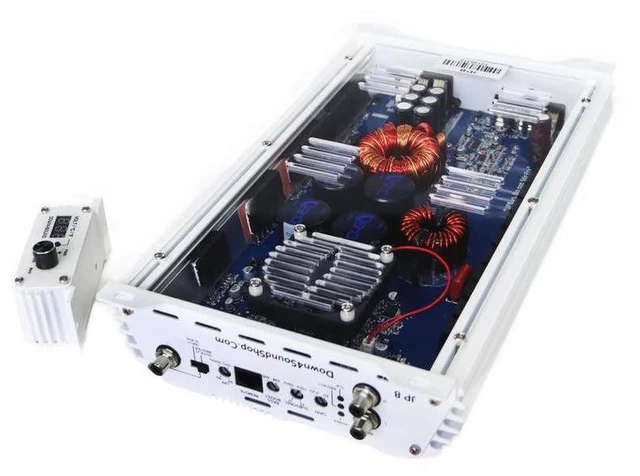 Alt view image 2 of 4 - DOWN4SOUND JP8 V1.5 - White Gloss ^^ 800+ WRMS CAR Amplifier