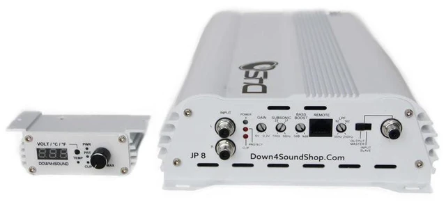 Alt view image 3 of 4 - DOWN4SOUND JP8 V1.5 - White Gloss ^^ 800+ WRMS CAR Amplifier
