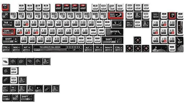 Main image of MERAYLAX Meteorite Fall Theme keycaps of Mechanical Keyboard