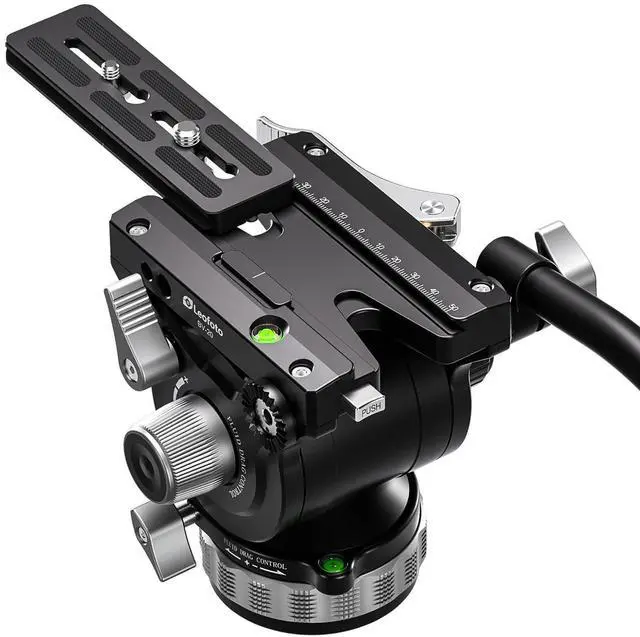 Alt view image 5 of 5 - Leofoto BV-20 Fluid Head, Lever Release Clamp, Bubber Level, QR Plate, Arca Compatible