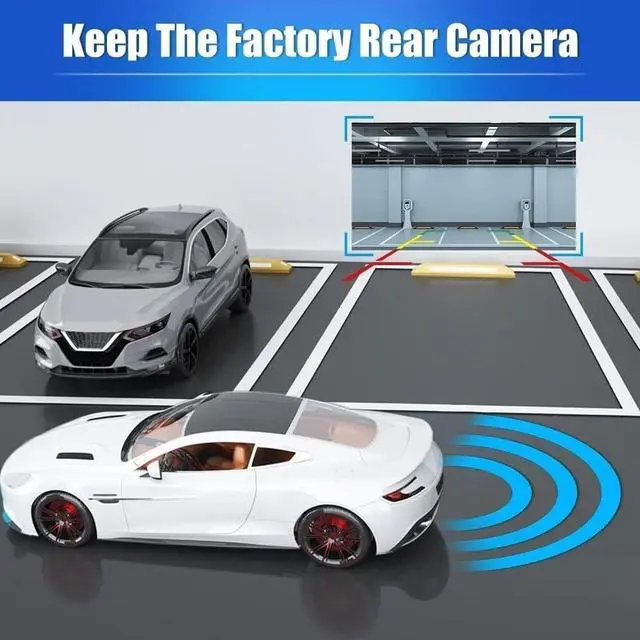 Alt view image 5 of 5 - Surakey Car Stereo Radio for RAM 1500 2500 3500 2009-2012 Android 14 for CarPlay Wireless Android Auto 4G+64G 7in Screen GPS Navigation with Bluetooth WiFi FM SWC Mirror Link Split Screen USB/A
