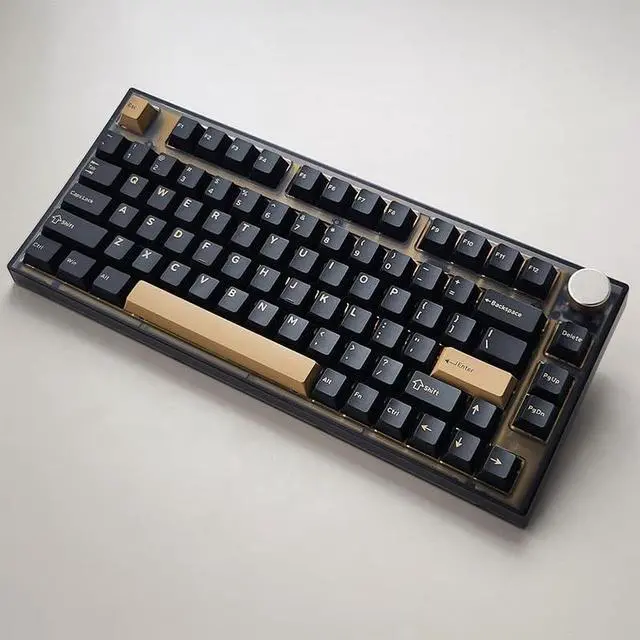 Main image of NJ80-AP Wireless Mechanical Keyboard with Knob Bluetooth 5.0/2.4G/Wired Connection 75% Hot Swappable Custom RGB Programmable Gaming Keyboard with PBT Keycap for Win Mac