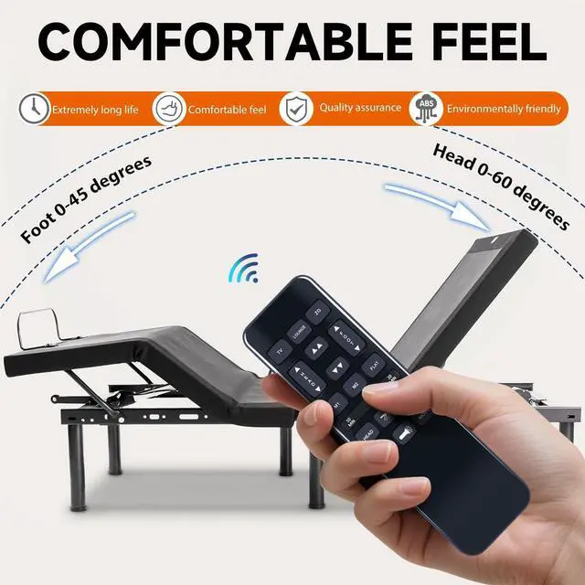 Alt view image 2 of 5 - ZWP HJH55 Replacement Remote Control for Richmat HJH92S Ble HJH55/ GhostBed, for Best Choice Products BCP SKY5671 SKY8064 SKY5671 SKY5679 Adjustable Bed