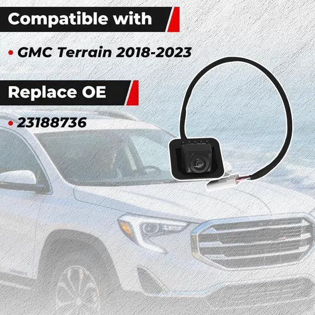 Alt view image 2 of 5 - ZoltekOrin Backup Camera for GMC Terrain 2018-2023, Replace OE 23188736, 170 HD Night Vision Waterproof Plug & Play Reverse Camera