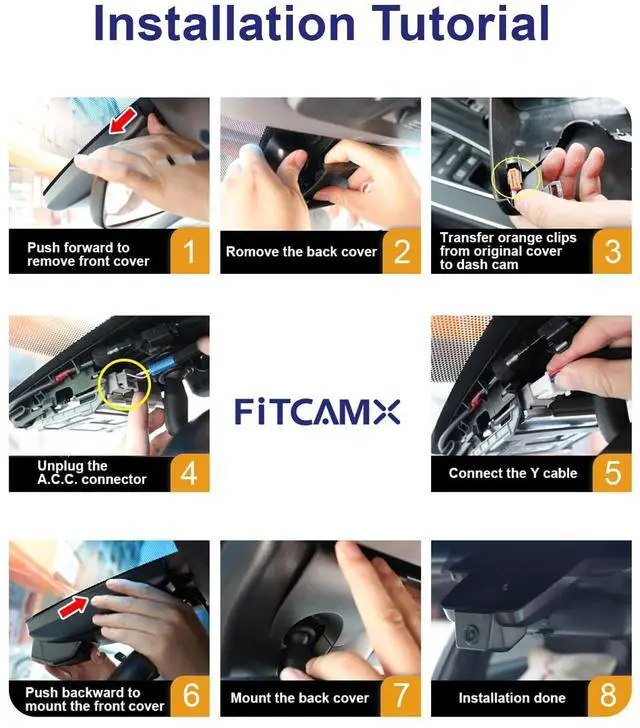 Alt view image 5 of 5 - Fitcamx 4K Dash Cam Suitable for Toyota Sienna 2021-2026 LE Limited XLE Platinum XSE (XL40), Integrated OEM Look, UHD 2160P Video, Loop Recording, WiFi & APP, G-Sensor, Easy to Install, 64GB Card