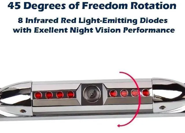 Alt view image 3 of 5 - Goodsby Backup HD Camera Frame License Plate Rear Night Vision Waterproof Compatible with Pioneer Car Radio AVH-120BT AVH-210EX AVH-2550NEX AVH-X490BS DMH-WT8600NEX DMH-100BT DMH-160BT Chrome