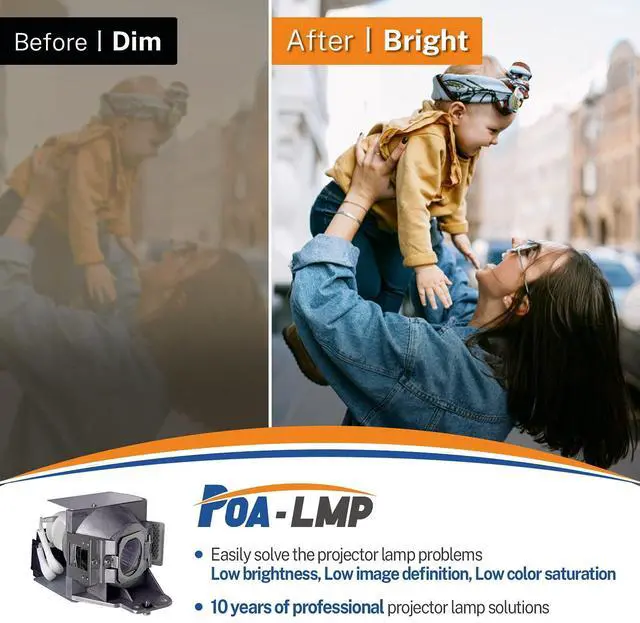 Alt view image 2 of 4 - POA-LMP 5J.J7L05.001/5J.J9H05.001/5J.J6P05.001 Replacement Projector Lamp for BenQ W1070 W1070+ W1070+W W1080ST W1080ST+ W1250 MW721 HT1085ST HT1075 Projectors
