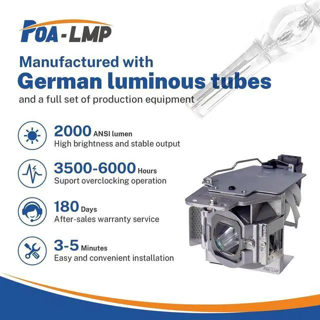 Alt view image 3 of 4 - POA-LMP 5J.J7L05.001/5J.J9H05.001/5J.J6P05.001 Replacement Projector Lamp for BenQ W1070 W1070+ W1070+W W1080ST W1080ST+ W1250 MW721 HT1085ST HT1075 Projectors