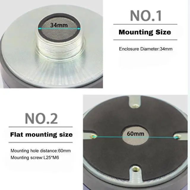 Alt view image 4 of 5 - Shkalacar Tweeter Compression Driver 200 Watt High Power Car Audio Speaker Driver Screw Mounting Horn Accessories, Tweeter Treble Compressions Driver