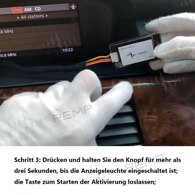 Alt view image 4 of 5 - PEMP E60 Aux Activator Adapter Open the Aux Audio of the Original Car for BMW E60 E61 E63 E64 CCC 2003-2010 (Note the Step 4)