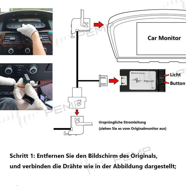 Alt view image 2 of 5 - PEMP E60 Aux Activator Adapter Open the Aux Audio of the Original Car for BMW E60 E61 E63 E64 CCC 2003-2010 (Note the Step 4)