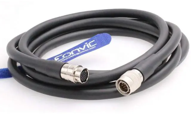 Alt view image 3 of 4 - Eonvic High Flex Coaxial 12Pin Hirose Male to Female Cable for Computer Network