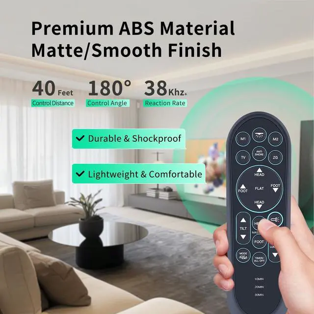 Alt view image 4 of 5 - WDZP New Bed Remote Control Replacement fit fot iDealBed S4 4iT Nebula Luxury Hybrid Mattress + 6i Custom Adjustable Bed