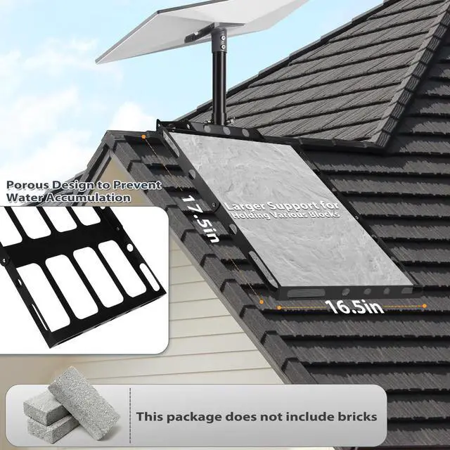 Alt view image 3 of 5 - Gen 3 Starlink Roof Mount, Starlink Roof Ridge Mount for Starlink Standard 4/4X/Gen 3, Adjustable Angle Starlink Mounting Kit, No Drilling Required