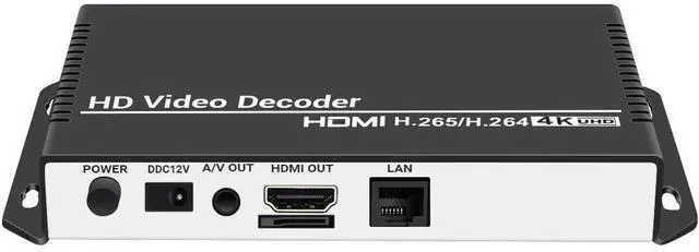 Main image of URayCoder H.265 H.264 HD Video Audio Decoder IP Camera Decoder HTTP RTSP M3U8 RTMP UDP Unitcast to HDMI AV RCA Decoder for Advertisement Display, Decoding Video Encoder, Decoding IP Camera