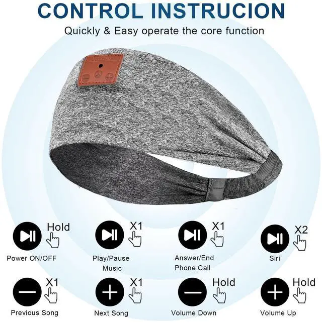 Alt view image 3 of 5 - ASIILOVI 2-Pack Sleep Headphones Wireless, Bluetooth Sports Headband Headphones with Ultra-Thin HD Stereo Speakers Perfect for Sleeping,Workout,Jogging,Yoga,Insomnia, Air Travel, Meditation-