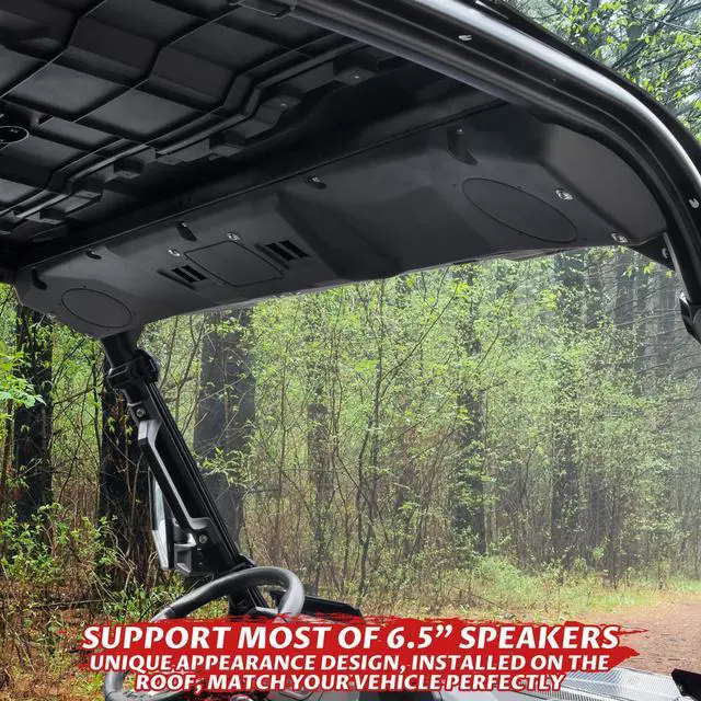 Alt view image 5 of 5 - SAUTVS Ranger Front Roof Liner 2019-2026, Front Overhead 6.5" Speaker Pods System Roof Liner for Polaris Ranger 1000 XP 1000 / Crew 2019-2026 Accessories