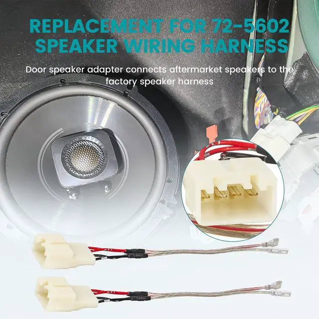 Alt view image 5 of 5 - NuIth 6.5 Inch Front Rear Door Speaker Spacer W/Speaker Wiring Harness for 2012-2020 Ford Mustang/Fusion/Focus/Escape/Fiesta/Edge, 6.5 Speaker Adapter Kit for F150 Transit