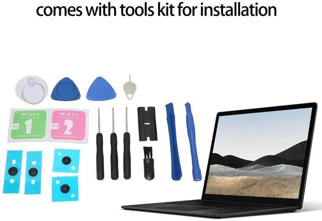 Alt view image 4 of 5 - Laptop Bottom Case Feet with Installation Kit, Anti Slip Round Dot Accurate Size Laptop Foot Pads Replacement for 3/4/5 (Black)