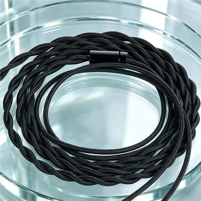 Alt view image 5 of 5 - FAAEAL Monitor Headphone Cable,Soft Cotton Yarn Cover Dual 3.5mm Over-Ear AUX Cord Compatible with Hifiman HE560 HE4XX Meze 99 Classics MEZE 109 Pro Headset for Musicians Audiophiles 4.4mm 2-Pack