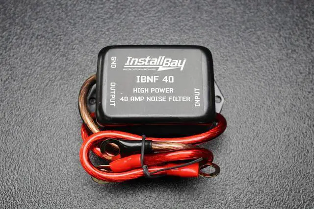 Main image of (1) Noise Filter 40 AMPS 12V HUM Filter Noise Engine Suppressor Wire IBNF40