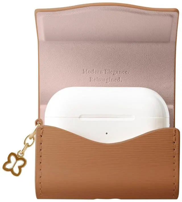 Alt view image 2 of 3 - UNIQ COEHL Mirelle Airpods Case Soft Pouch (Brown)