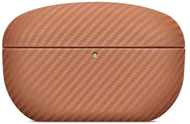 Main image of Haobobro Leather Case - for WF-1000XM5 Case Cover - Selected Skin-Friendly Leather, with Carbon Fibre Texture, Handmade Shockproof Protective Hard Cover for Sony WF 1000XM5 Earbuds - Brown