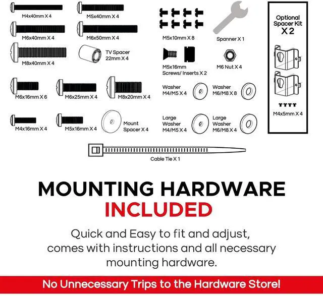 Alt view image 5 of 5 - Sound bass Arc TV Mount, Black, Compatible with Sonos Arc Soundbar and Ultra Version, Mounting Bracket for TV, Hardware Kit Included, Designed in the UK