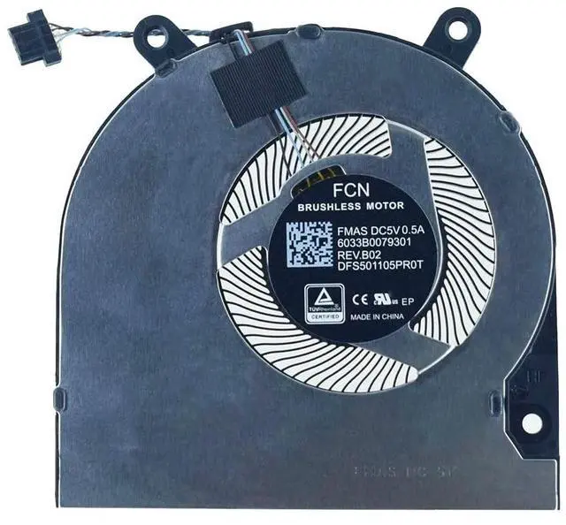 Alt view image 3 of 5 - Sicastar New CPU Cooling Fan Work for HP Pavilion x360 14-DW 14M-DW Series 14-dw0023dx 14-dw1013dx 14m-dw0023dx 14m-dw0013dx 14-dw0010na 14-dw0023na 14-dw0520sa L96492-001