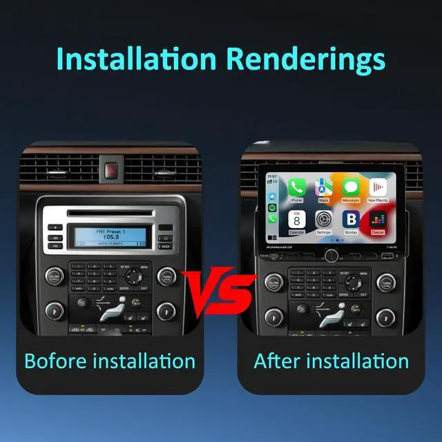 Alt view image 2 of 5 - Fast Boot 7inch Single DIN IPS Touchscreen Car Stereo with Wireless Apple CarPlay/Android Auto Bluetooth5.2, USB/Type-C Fast Charging, AM/FM Radio DSP SWC 180W Subwoofer +Reverse Camera MIC