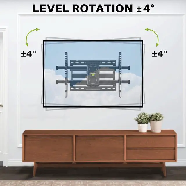 Alt view image 5 of 5 - USX MOUNT Full Motion TV Wall Mount for 42-82 Inch TVs up to 120lbs, Wall Mount TV Bracket with Articulating Swivel Tilt Extension Leveling, Max VESA 600x400mm Fits 12/16" Wood Stud